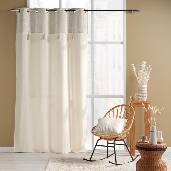 Zavesa v naravni barvi 140x240 cm Island – douceur d'intérieur-image-1