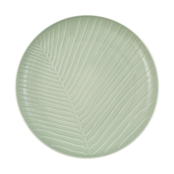 Zeleno-beli porcelanast desertni krožnik Villeroy & Boch It's my match, ø 24 cm