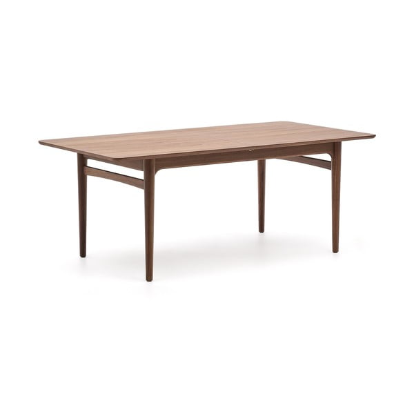 Raztegljiva jedilna miza z dodatno ploščo v orehovem dekorju 100x200 cm Elan – Kave Home-image-2