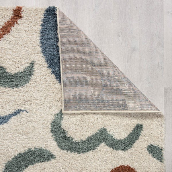 Kremno bela preproga 80x150 cm Squiggle – Flair Rugs-image-2