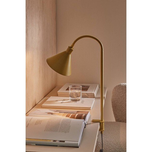Rjava kovinska namizna svetilka z upogljivo konstrukcijo/s sponko (višina 50 cm) Flexi Torino – Ellos Home-image-1