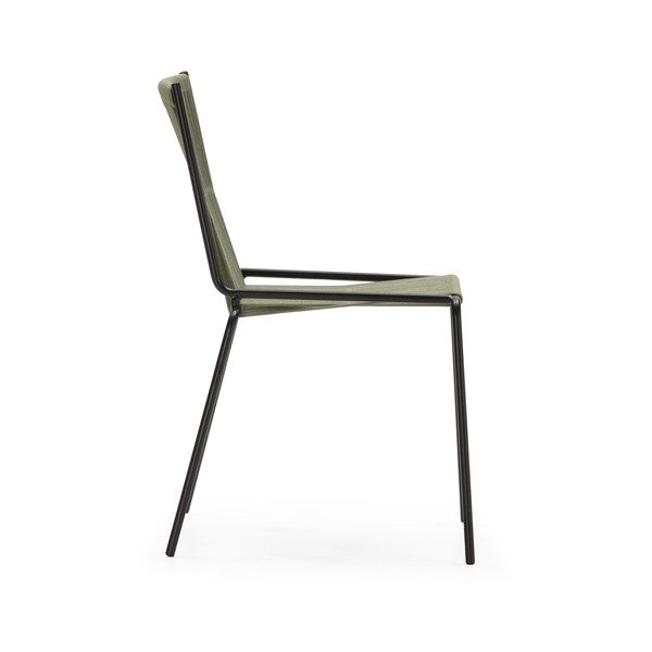 Zeleni kovinski jedilni stoli v kompletu z možnostjo nalaganja 2 ks Emily – Marckeric-image-4