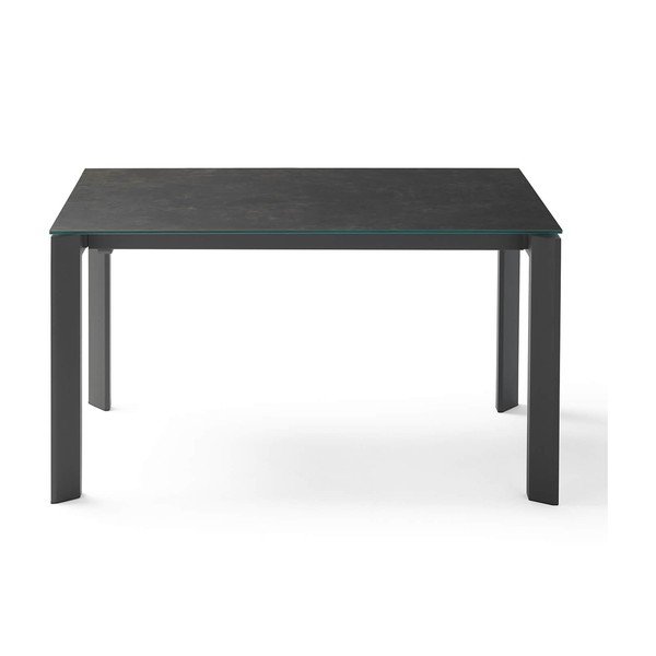 Črna zložljiva jedilna miza sømcasa Lisa, dolžina 140/200 cm-image-1