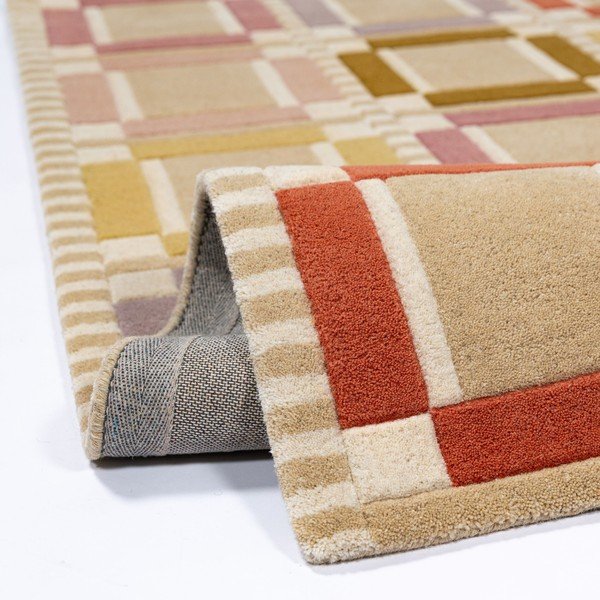 Ročno tkana volnena preproga v naravni barvi 140x200 cm Quadro Wool – Flair Rugs-image-3