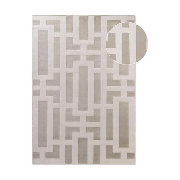 Siva/kremno bela preproga 160x235 cm Perles Onyx – Elle Decoration