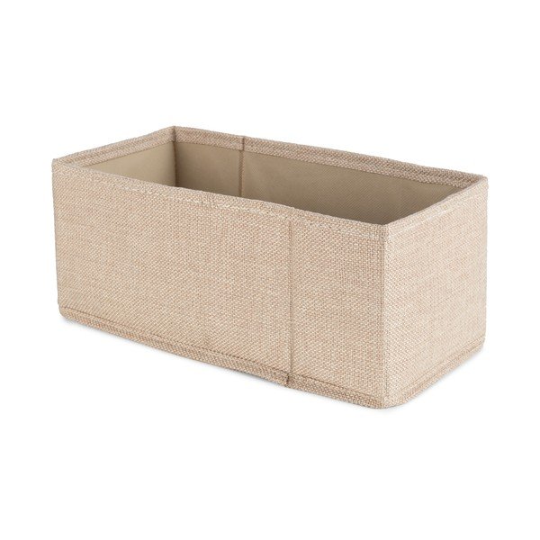 Bež tekstilna škatla za shranjevanje 28x12x12 cm Sandy – Compactor-image-1
