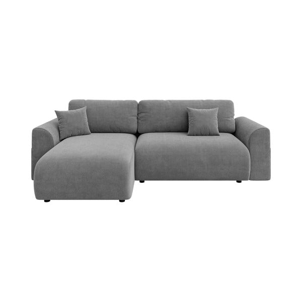 Siva raztegljiva kotna sedežna garnitura (s kotom po izbiri) Lorine – Ropez