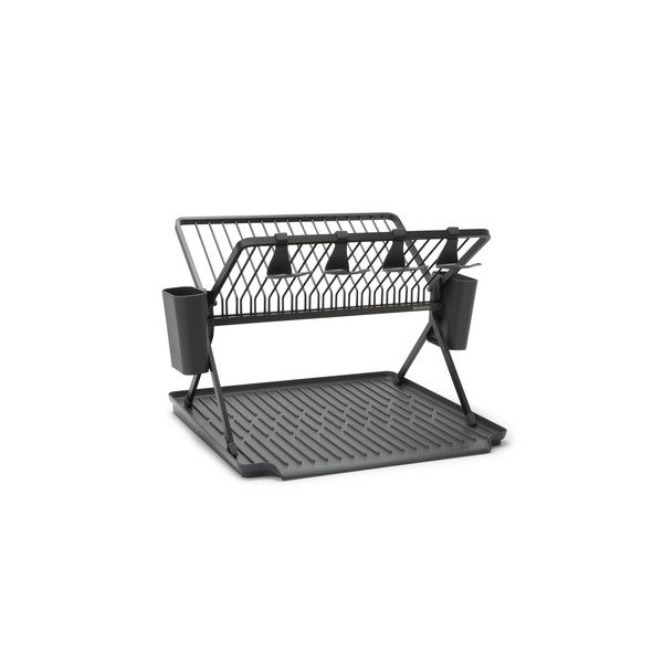 Temno zelen kovinski dvonadstropni odcejalnik posode 42x51 cm – Brabantia-image-2
