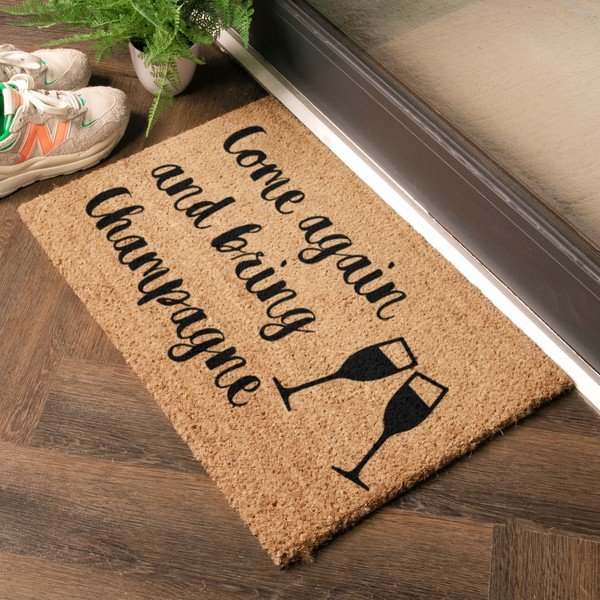 Predpražnik iz kokosovih vlaken 40x60 cm Bring Champagne – Artsy Doormats-image-1