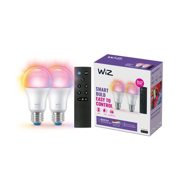 LED žarnice v kompletu 2 ks z žarnico E27, 9 W – WiZ