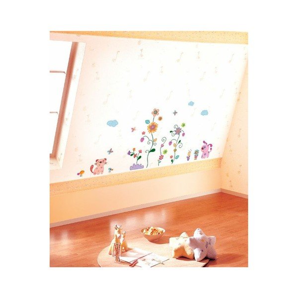 Stenska nalepka Ambiance Colorful Animals and Tree-image-2