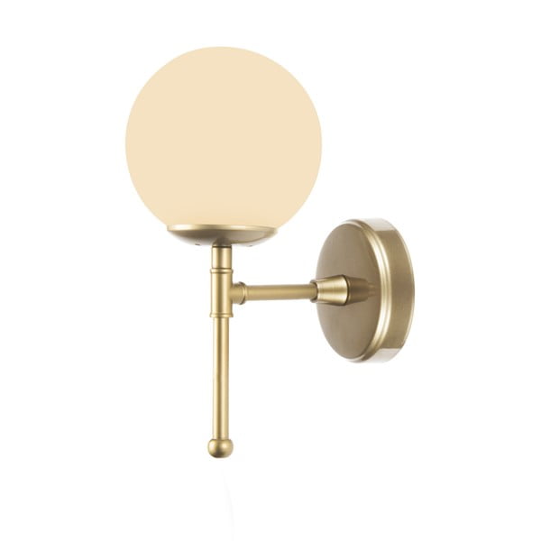 Stenska svetilka v zlati barvi Squid Lighting Kruva, višina 35 cm