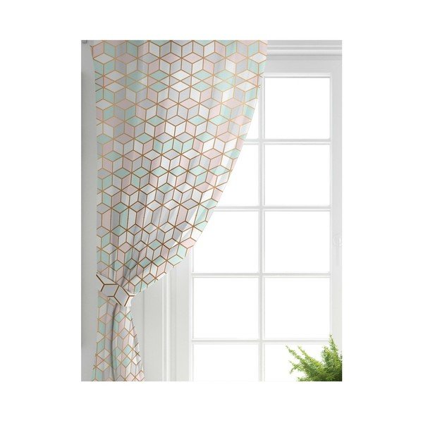 Zavesa iz bombažne mešanice Minimalist Home World, 140 x 260 cm-image-1