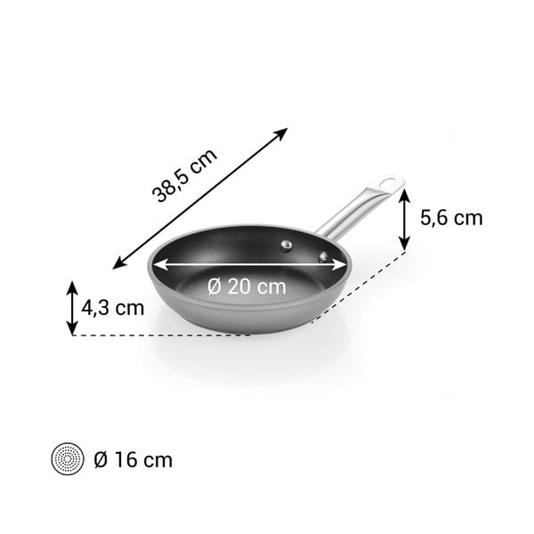 Aluminijasta ponev z neprijemljivo površino ø 20 cm GrandChef+ – Tescoma-image-1