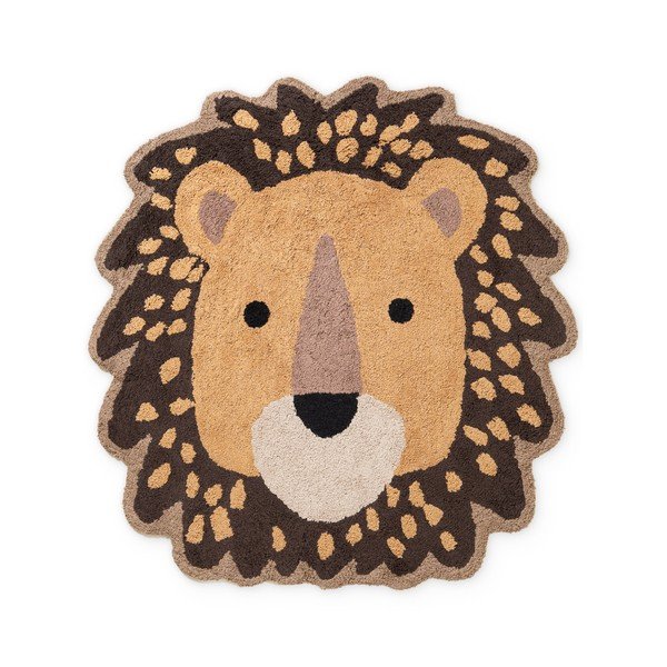 Oranžna/rjava pralna/ročno tkana bombažna otroška preproga 120x125 cm Snuggle Roary – Hanse Home