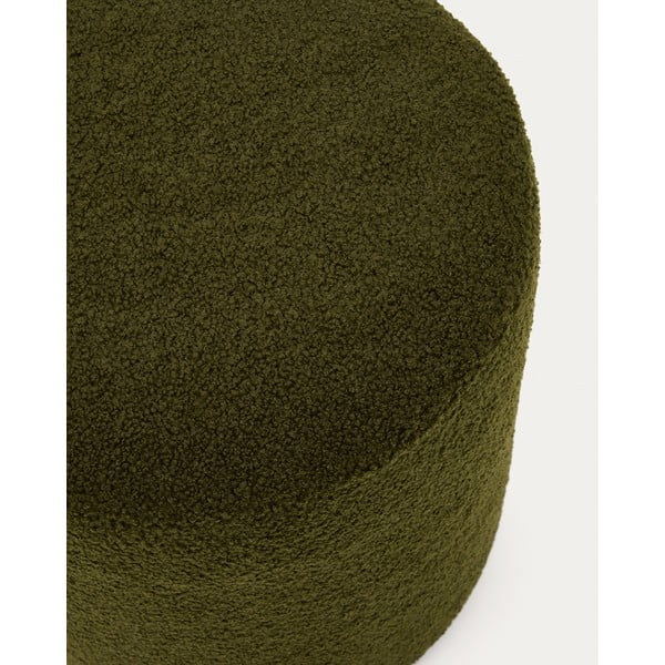 Zelen tabure iz tkanine bouclé Kaeli – Kave Home-image-1