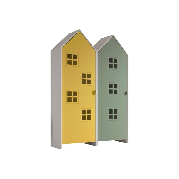 Rumena/zelena otroška garderobna omara 115x171,5 cm CASAMI BRUGES – Vipack