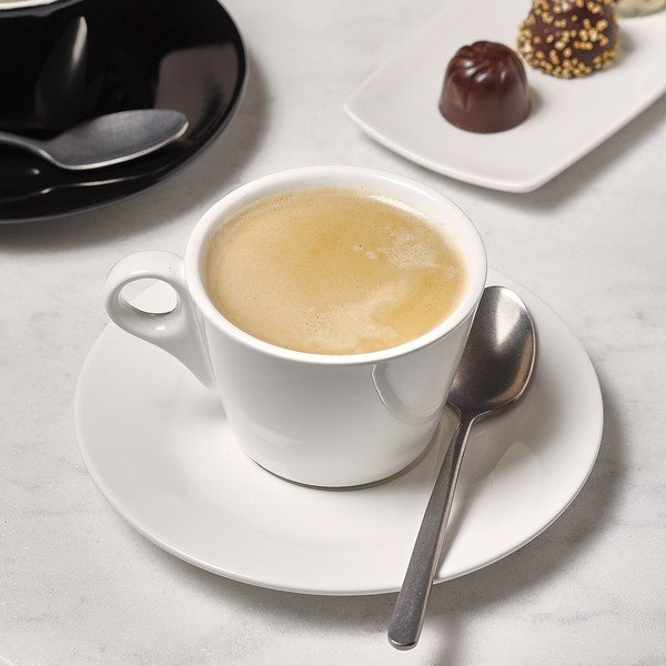 Bela porcelanasta skodelica za espresso 80 ml Barista – BonBistro-image-1