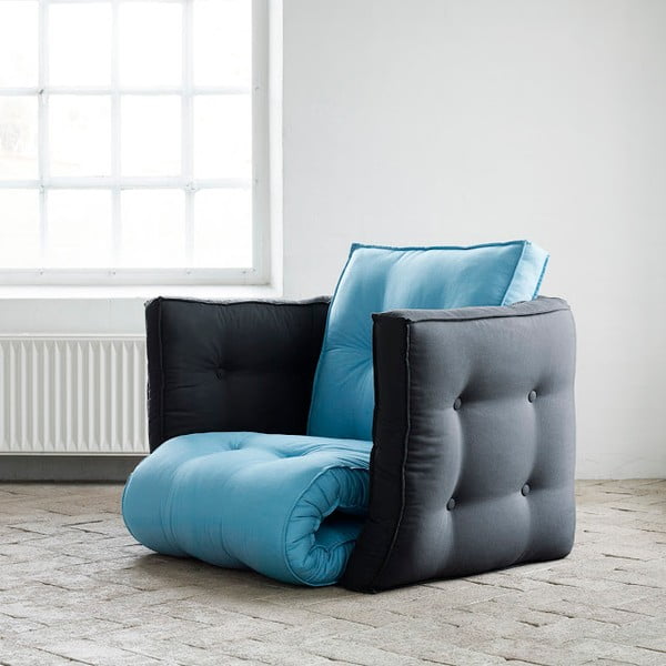 Karup Dice Horizon Blue/Gray zložljivi fotelj