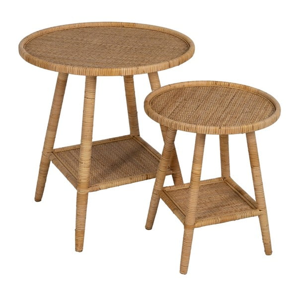 Okrogla stranska mizica iz ratana ø 45 cm – Ixia-image-2