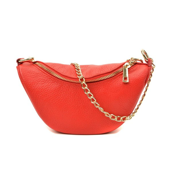 Rdeča usnjena torbica Luisa Vannini Lucia