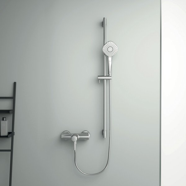 Stenska armatura za tuš v sijajno srebrni barvi Ceraline – Ideal Standard-image-3