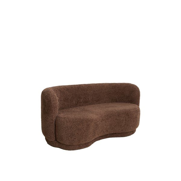 Temno rjava sedežna garnitura iz tkanine bouclé 175 cm Amelie – Light & Living-image-2
