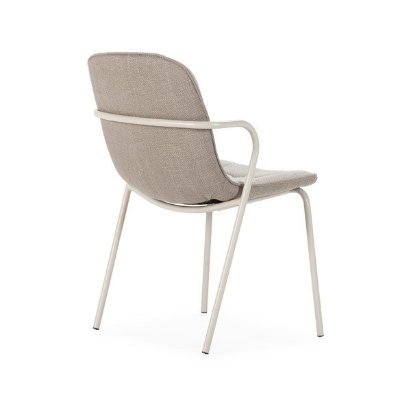 Bež oblazinjen jedilni stol z nasloni za roke Angie – Marckeric-image-4