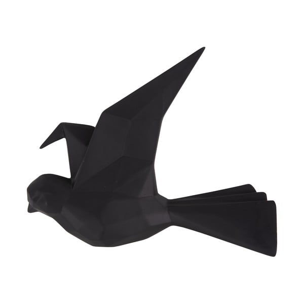 Črn stenski obešalnik v obliki ptice PT LIVING, širina 19 cm