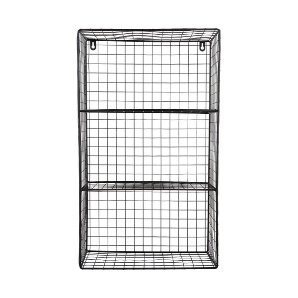 Črna večnivojska jeklena polica 60 cm Reja – PT LIVING
