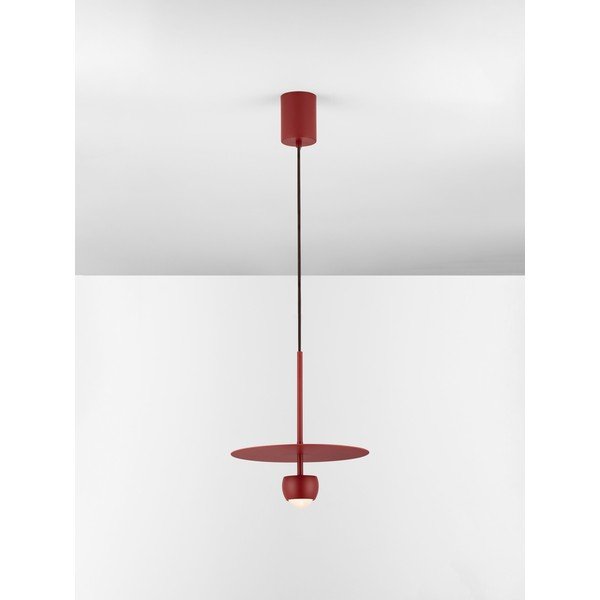 Rdeča aluminijasta LED viseča svetilka ø 30 cm Edem – Nova Luce-image-4