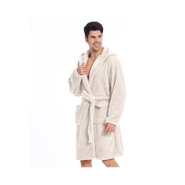 Bež unisex halja iz mikrovlaken DecoKing Sleepyhead, velikost M-image-2