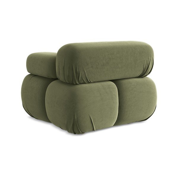 Svetlo zelen žameten modul za sedežno garnituro (desni kot) Lokua – Makamii-image-4