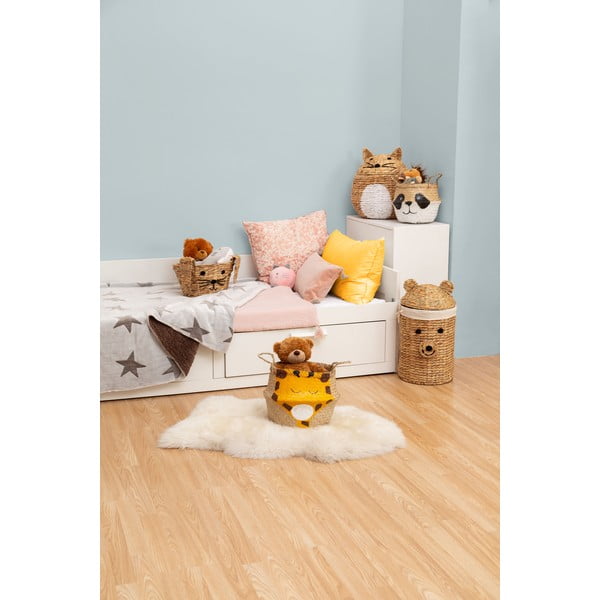 Otroška škatla za shranjevanje iz vodne hijacinte v naravni barvi ø 40x43 cm Cat – Compactor-image-3