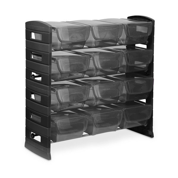 Črn plastičen regal za delavnico 79x80 cm Utility One – Toomax