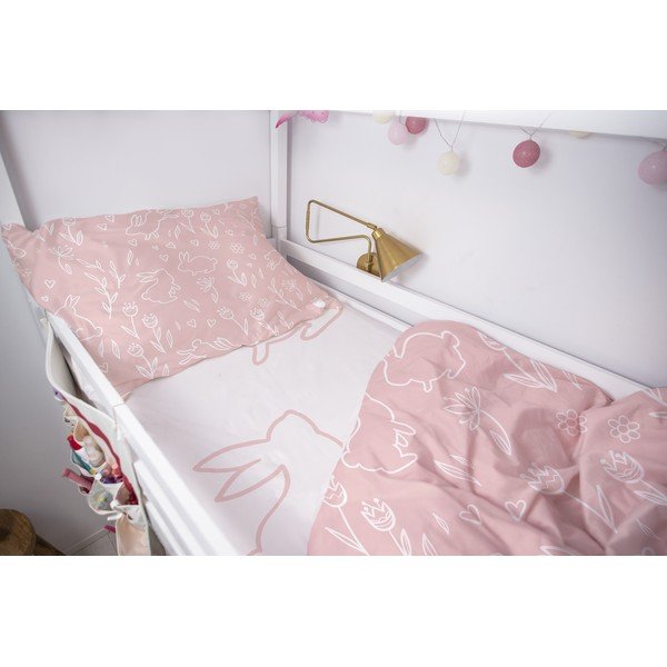 Rjuha za otroško posteljico iz bombažnega satena 120x60 cm Sweet Bunnies - Butter Kings-image-1