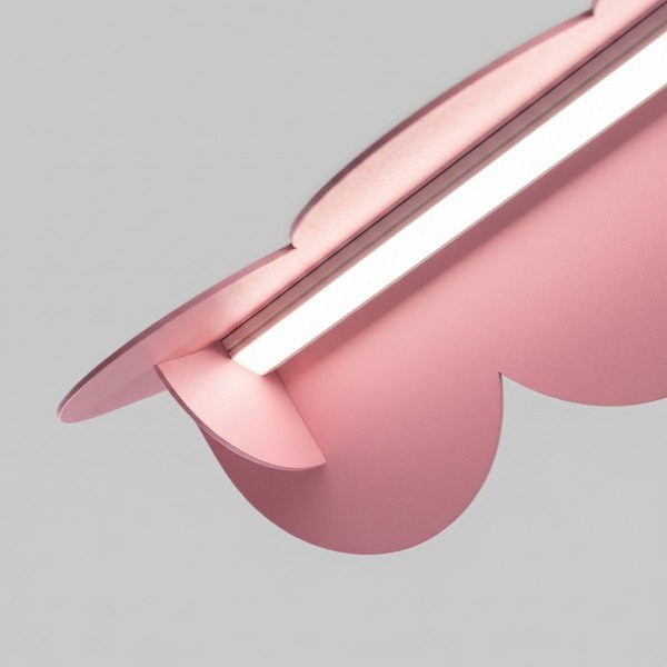 Rožnata aluminijasta LED viseča svetilka BISCUIT – Thoro-image-4