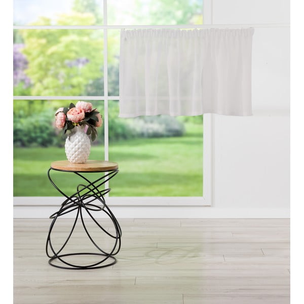 Bela prosojna zavesa iz tančice 150x50 cm Avenue – Mendola Fabrics-image-4