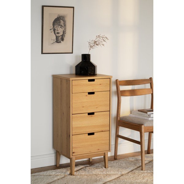 Komoda iz masivnega hrasta v naravni barvi 45x92x38 cm Garrison – Rowico-image-2