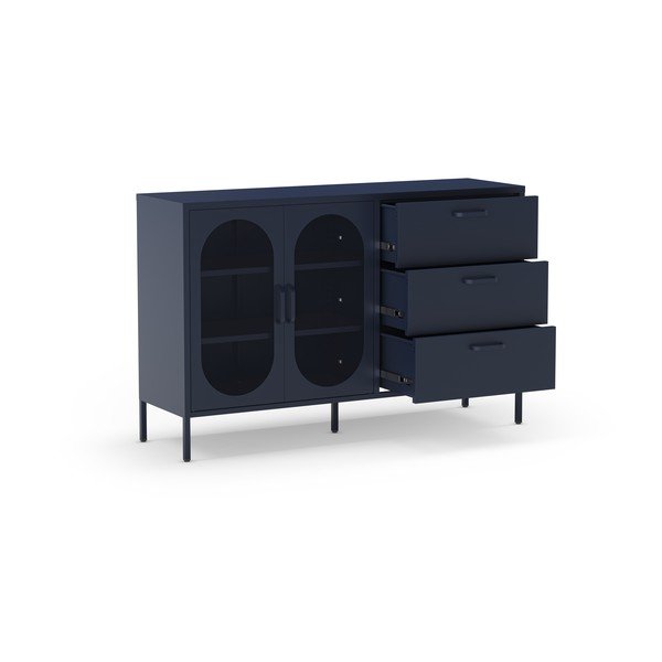Temno modra komoda 140x90 cm Diora – Marckeric-image-4