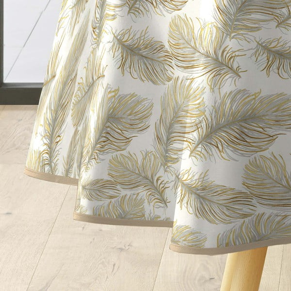 Povoščen namizni prt ø 160 cm Plumina – douceur d'intérieur-image-3