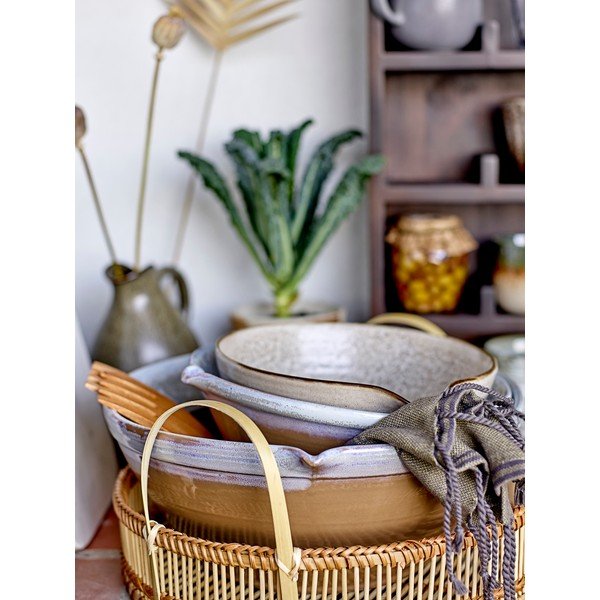 Sivo-bela lončena skleda Bloomingville Thea, ø 16,5 cm-image-3