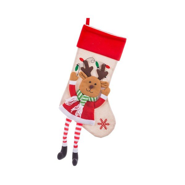Tekstilna božična nogavica Reindeer – Casa Selección
