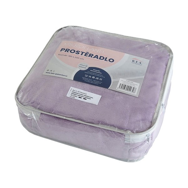 Vijolična rjuha iz mikroflanele 90x200 cm Exclusive – B.E.S.-image-1