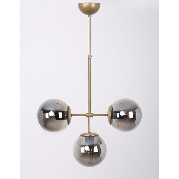 Zlato-siva stropna svetilka s steklenim senčilom ø 15 cm Seagull – Squid Lighting-image-1