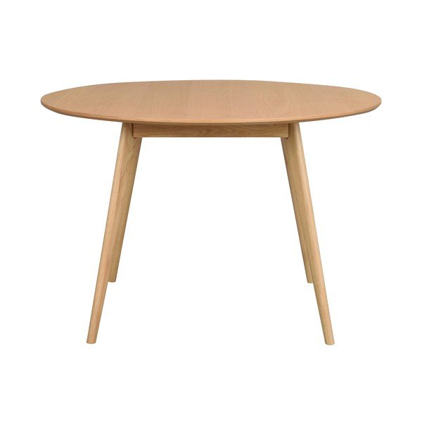 Okrogla jedilna miza s ploščo v hrastovem dekorju 115x115 cm Yumi - Rowico-image-4