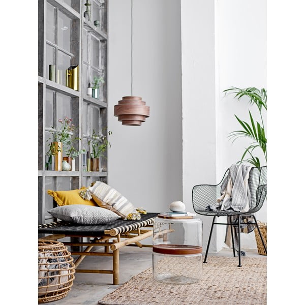 Zelena keramična vaza Bloomingville Stripes, višina 15 cm-image-1