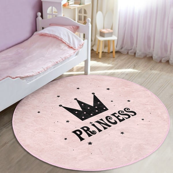 Rožnata otroška preproga ø 120 cm Comfort – Mila Home-image-3