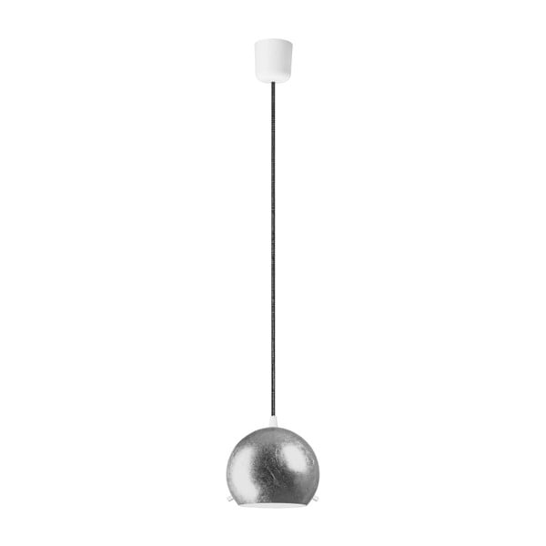Srebrna viseča svetilka z belim stropnim pokrovom Sotto Luce MYOO