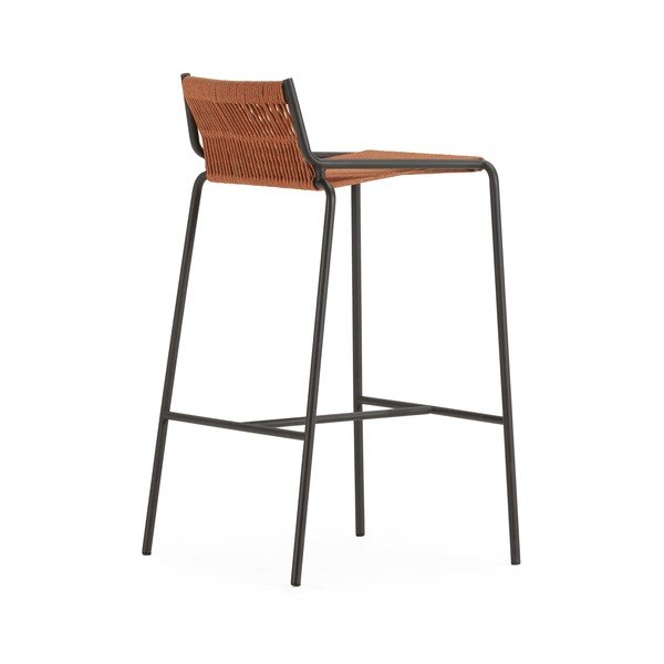 Kovinski barski stol v barvi terakote (višina sedeža 65 cm) Emily – Marckeric-image-2